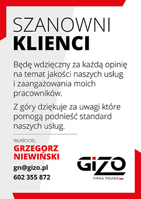 Gizo opinia Grzegorz Niewiński